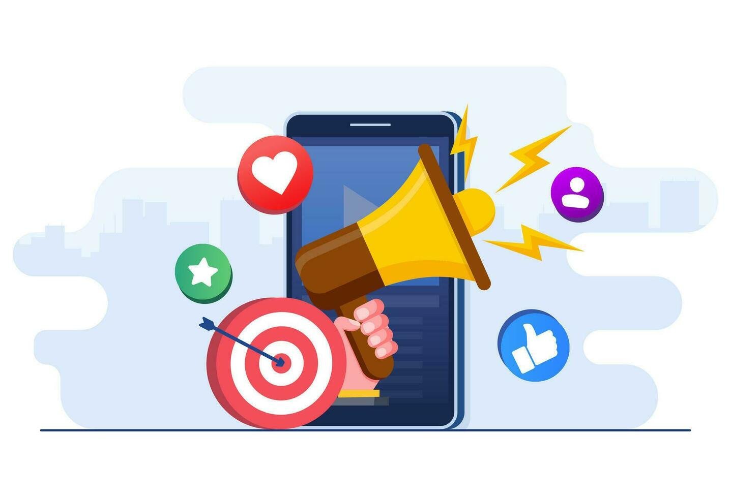 digital-marketing-concept-flat-illustration-social-media-campaign-promotion-e-commerce-marketing-agency-vector